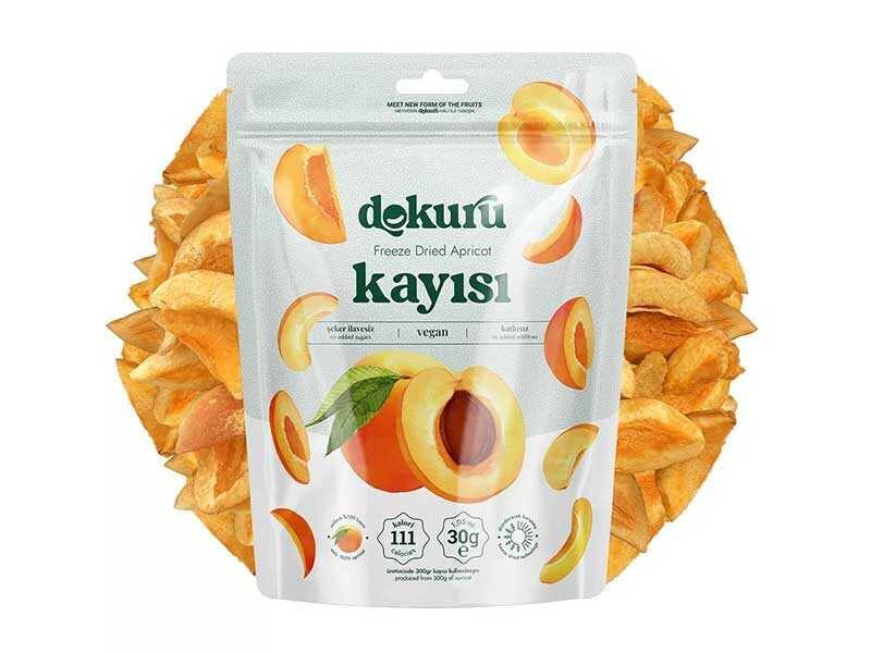 Dokuru Freeze-Dried Apricot Chips 30g - 100% Natural, No Added Sugar, Made in Turkey