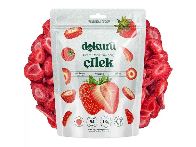 Dokuru Freeze-Dried Strawberry Chips 18g | 100% Natural, No Added Sugar | Made in Turkey