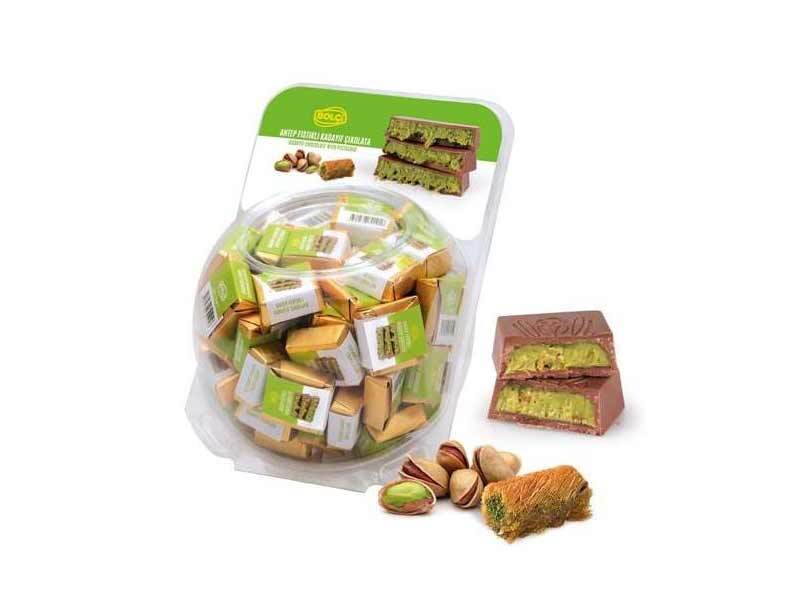 Milk Chocolate Filled with Kataif and Antep Pistachios Bar 16 g