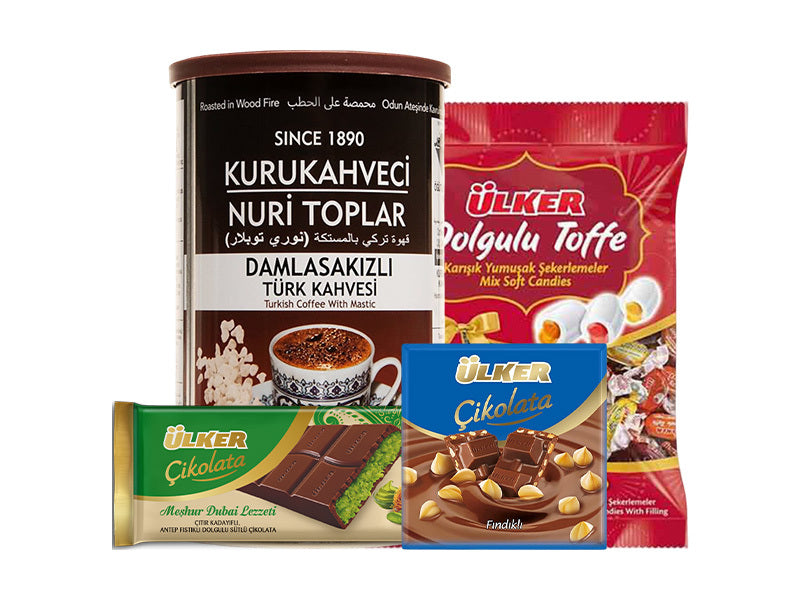 Coffee & Sweet Delight Bundle – Turkish Hazelnut Coffee & Assorted Chocolates