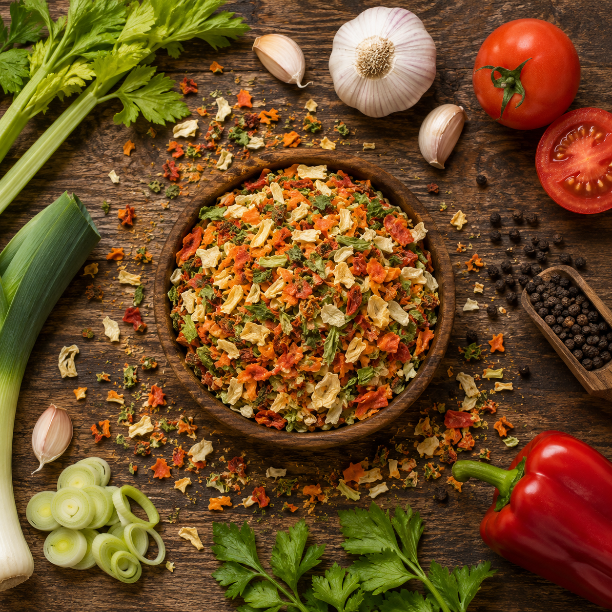 Turkish Dried Vegetable Seasoning Mix with Celery, Leek, Pepper, Tomato & Garlic - 100% Natural - 150g
