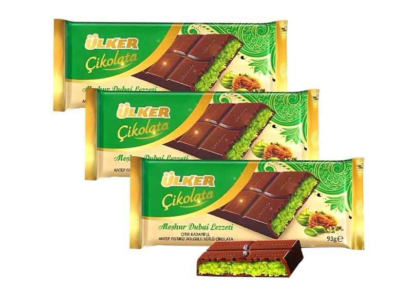 Ulker Dubai Chocolate Pack with Antep Pistachio and Crispy Kunafa