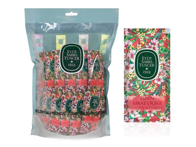 Eyup Sabri Tuncer Japanese Cherry Blossom Scented Refreshing Wipes, 150 Pack (Small Size)
