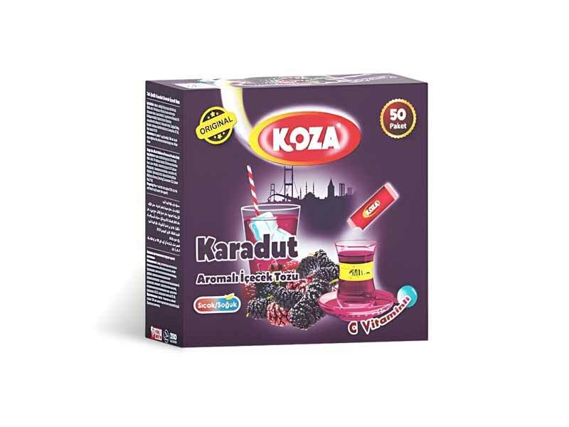 Koza Black Mulberry Flavored Powder Drink Sachets (30 Single-Serve Packets)