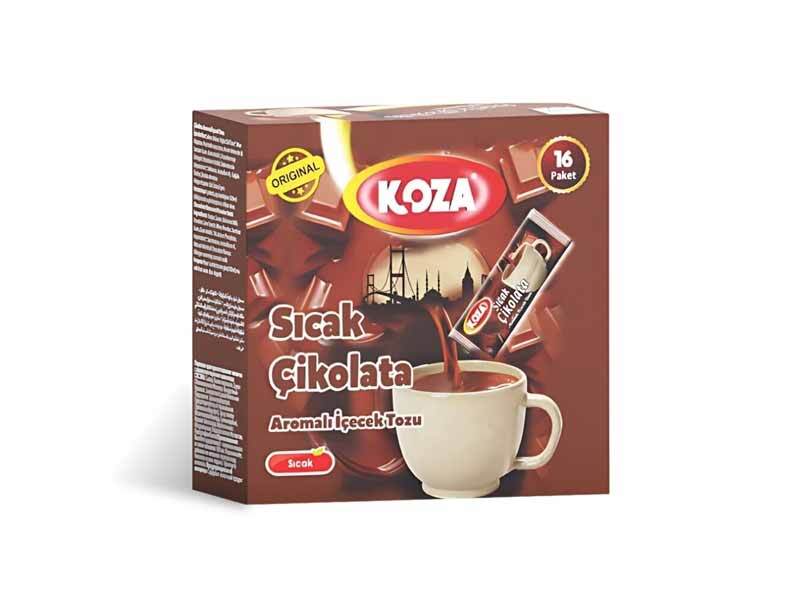 KOZA Instant Hot Chocolate Drink Powder Sticks (50 Sachets) Turkish Hot Beverage Mix