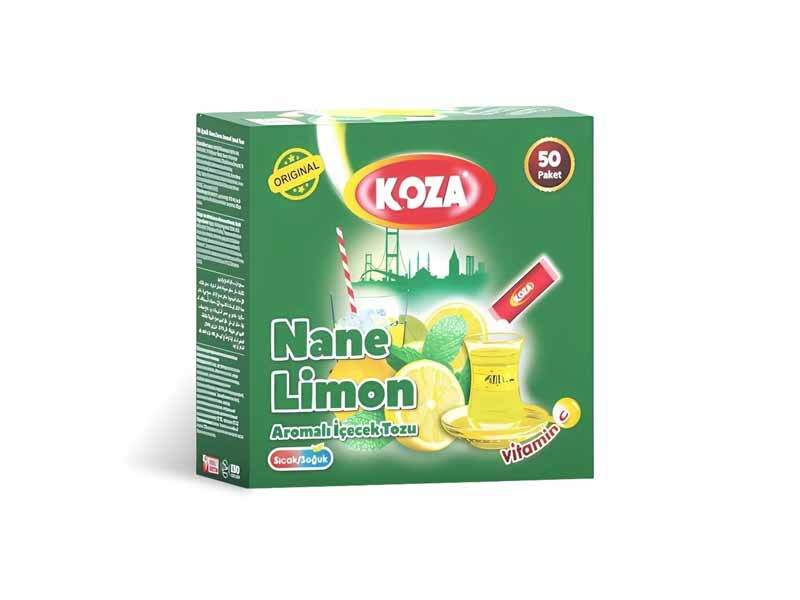 KOZA Mint Lemon Instant Drink Powder Sachets for Hot or Cold Drinks | Turkish Fruit Tea