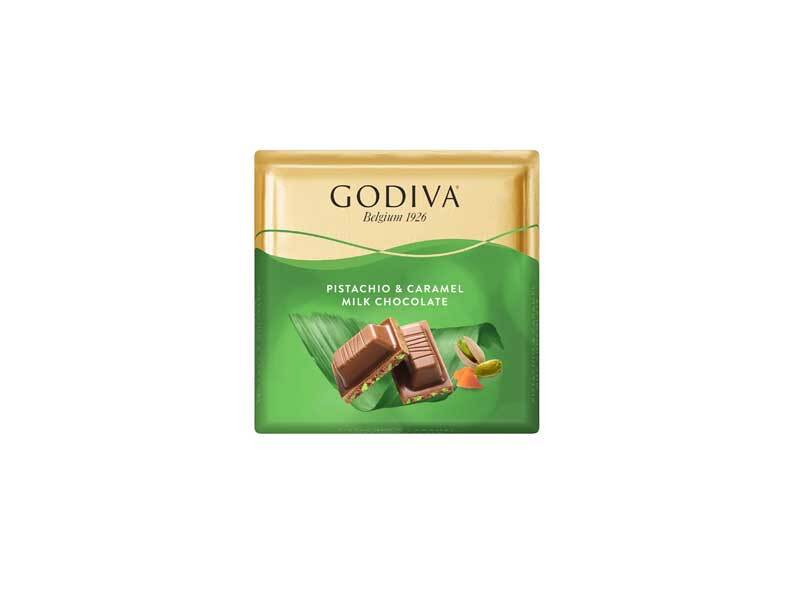 Godiva Pistachio & Caramel Milk Chocolate Bar 60g