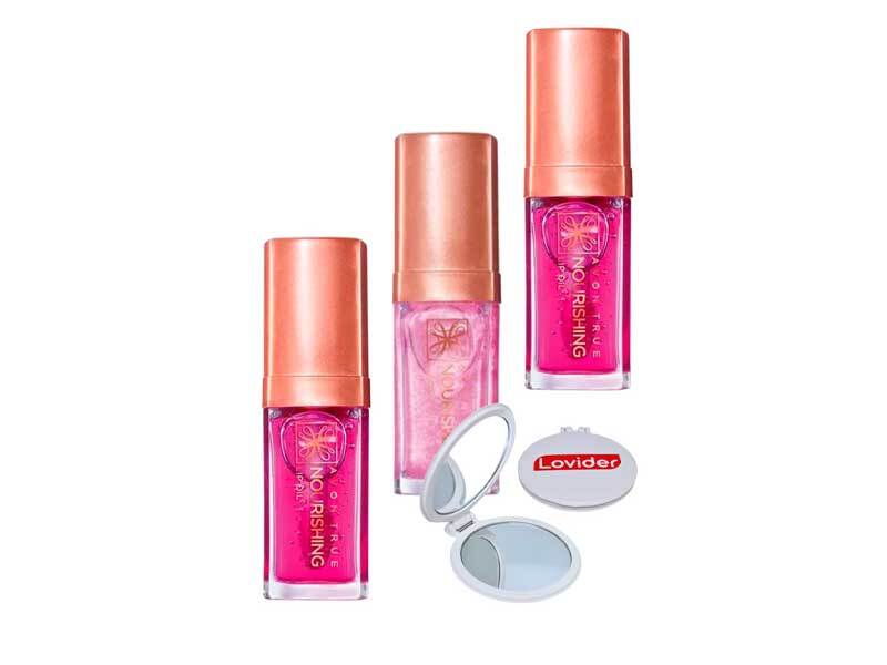 Avon Lip Care Oil Set Blossom + Shimmering Petal with Jojoba, Avocado & Coconut Oils (2-Pack)