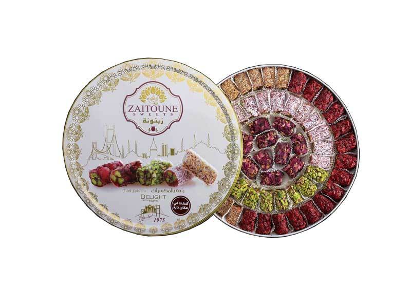 Zaytouna Premium Assorted Turkish Delight Box - Rose, Mint, Citrus & Pomegranate