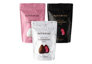 Patiswiss Chocolate Covered Freeze-Dried Strawberry Dragees Set (Milk, Dark & White) 3 x 80g