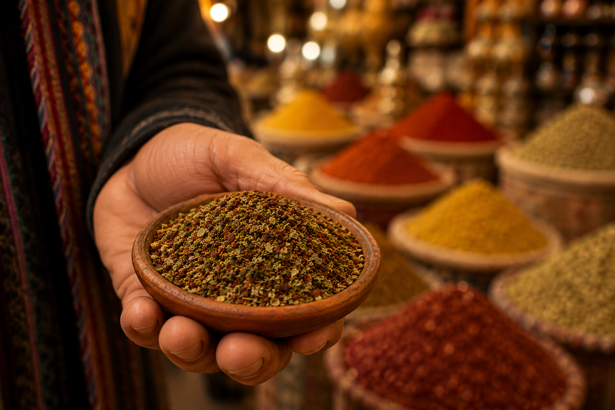 خلطة بهارات السلطة التركية - مزيج طبيعي من الأعشاب والتوابل - 150 جم