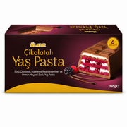 Ülker Chocolate Velvet Cake with Milk Cream & Berry Sauce - 395 g, Serves 6