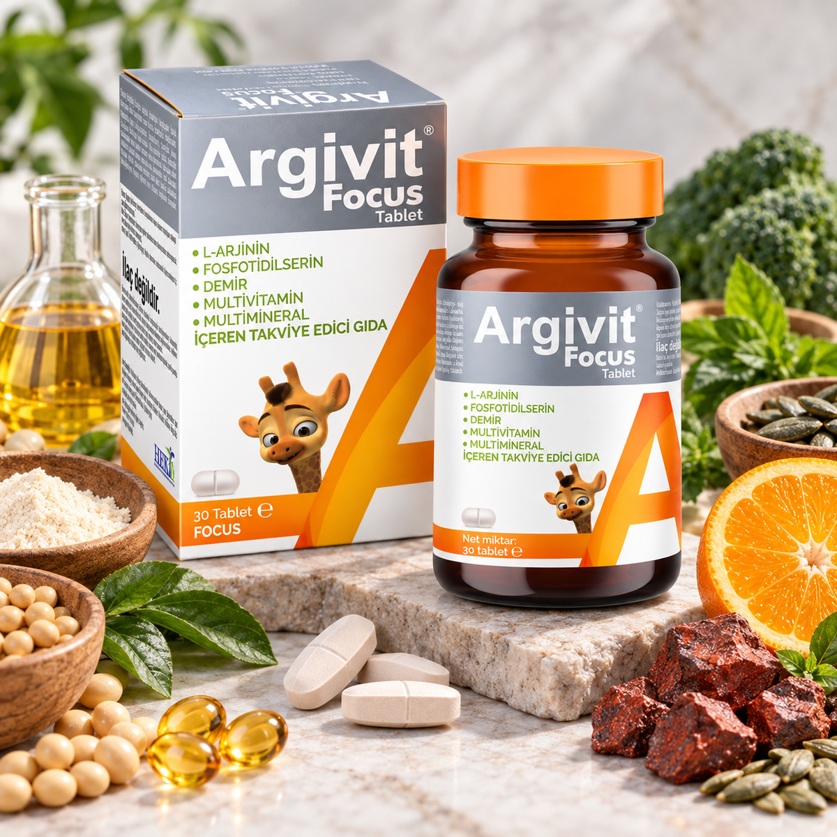 Argivit Focus Multivitamin & Mineral Tablets, 30 Count