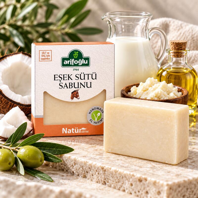 Arifoglu Natural Donkey Milk Soap Bar with Olive Oil & Shea Butter 125g