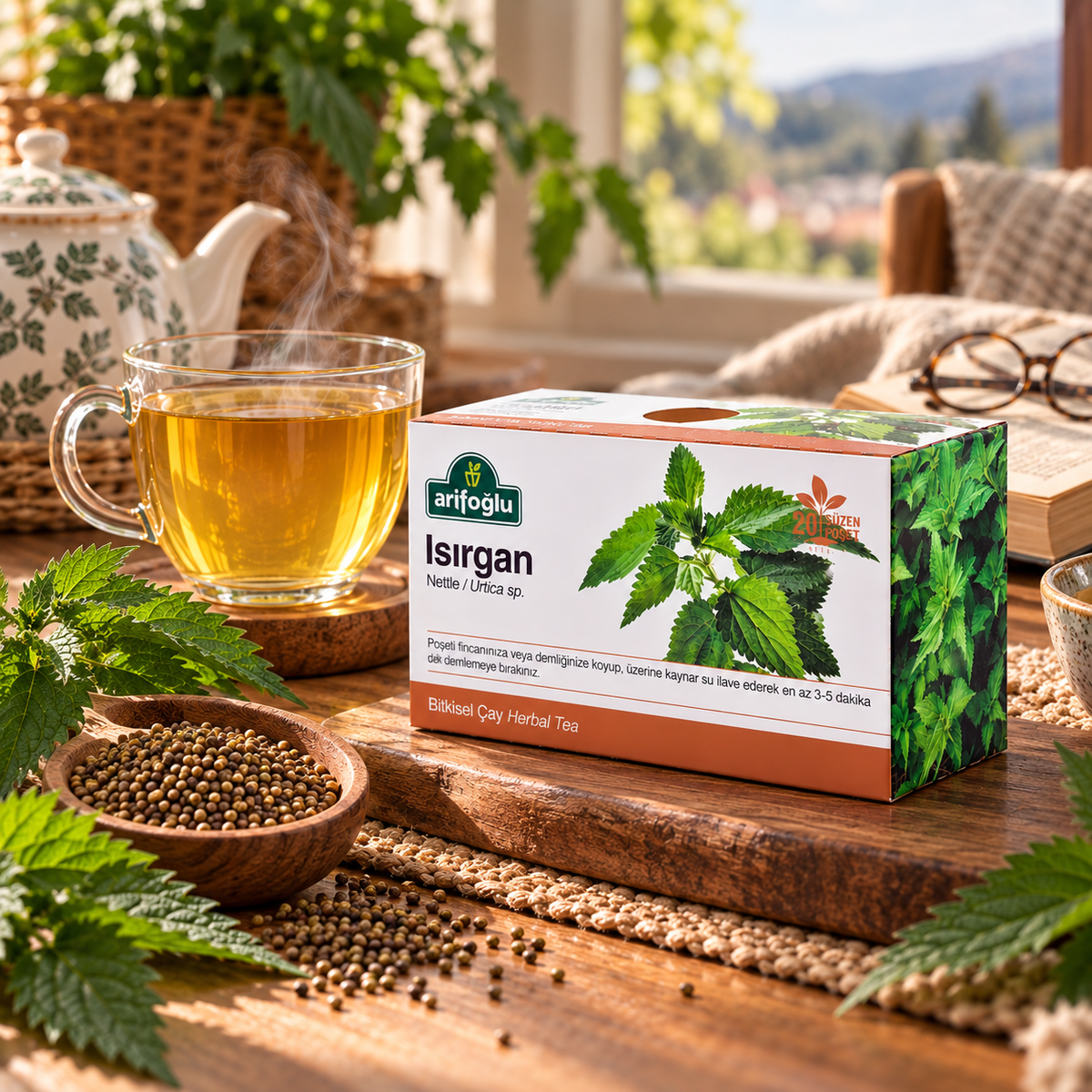 Arifoğlu Nettle Seed Herbal Tea - 20 Tea Bags x 1.8 g - 36 g