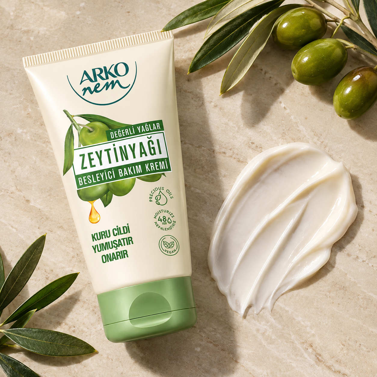 Arko Nem Precious Oils Olive Oil Moisturizing Hand & Body Cream - 60 ml