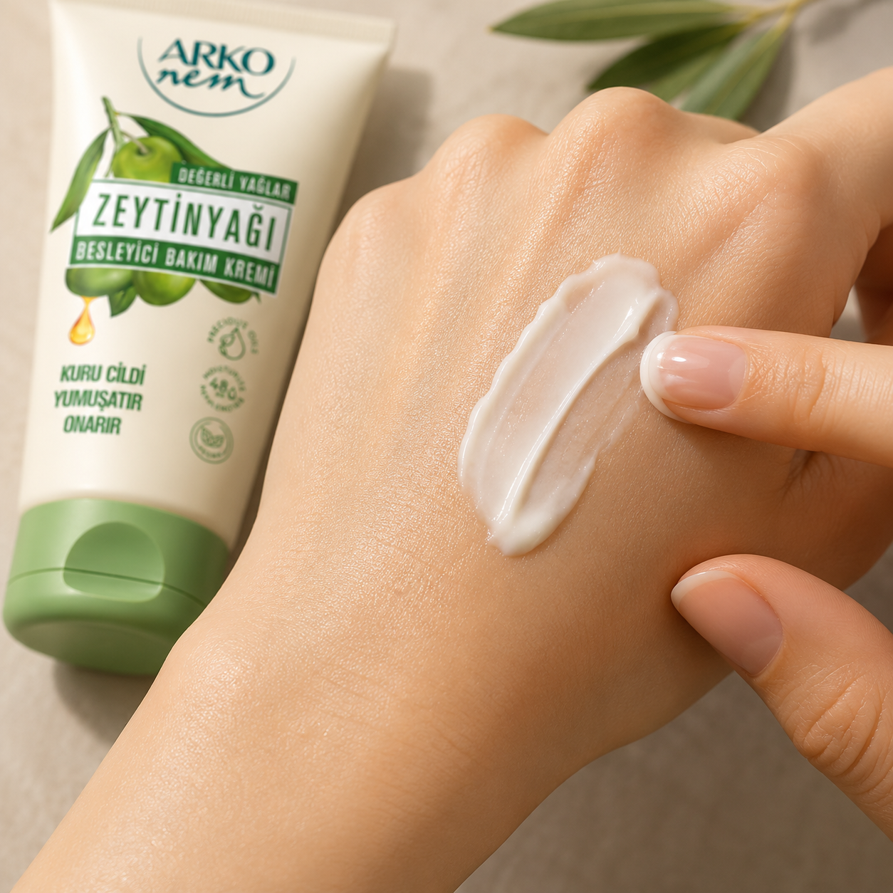 Arko Nem Precious Oils Olive Oil Moisturizing Hand & Body Cream - 60 ml