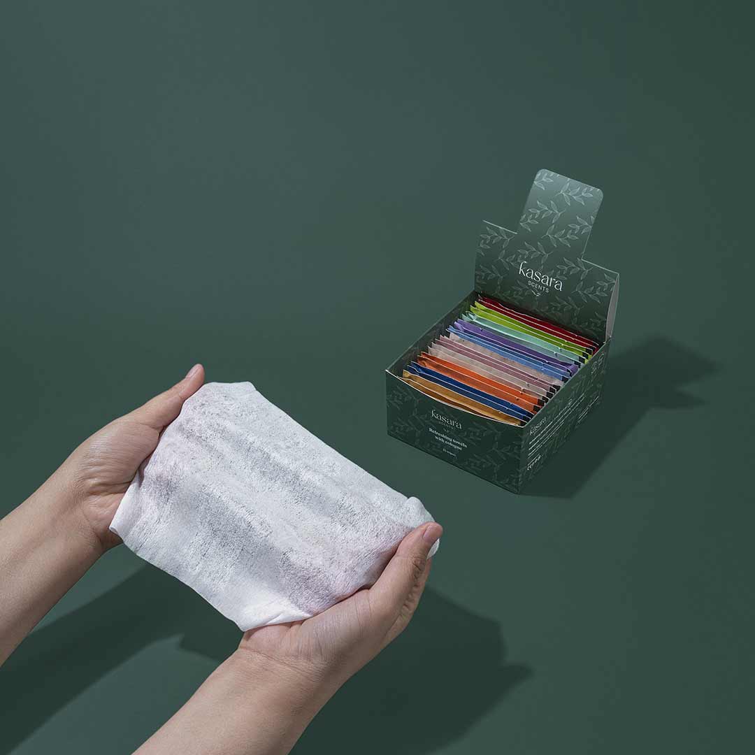 Kasara Mixed Scented Hand Wipes Box 10 Scents - 25 Sachets