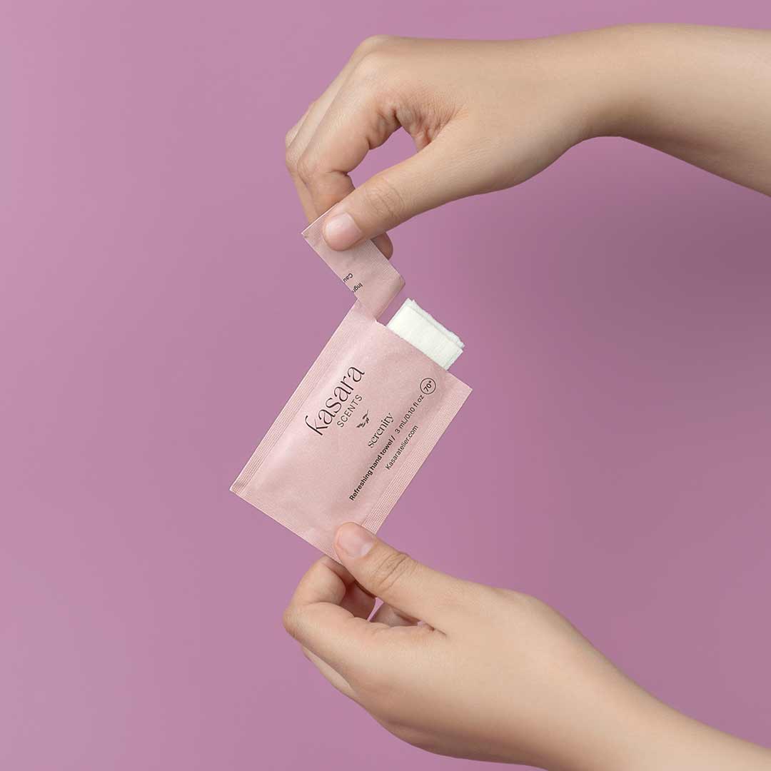 Kasara Serenity Perfumed Hand Wipes Musk - 60 Pieces