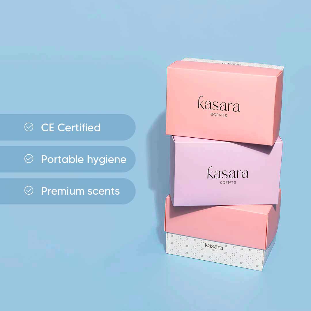 Kasara Mixed Scented Hand Wipes Box 10 Scents - 25 Sachets