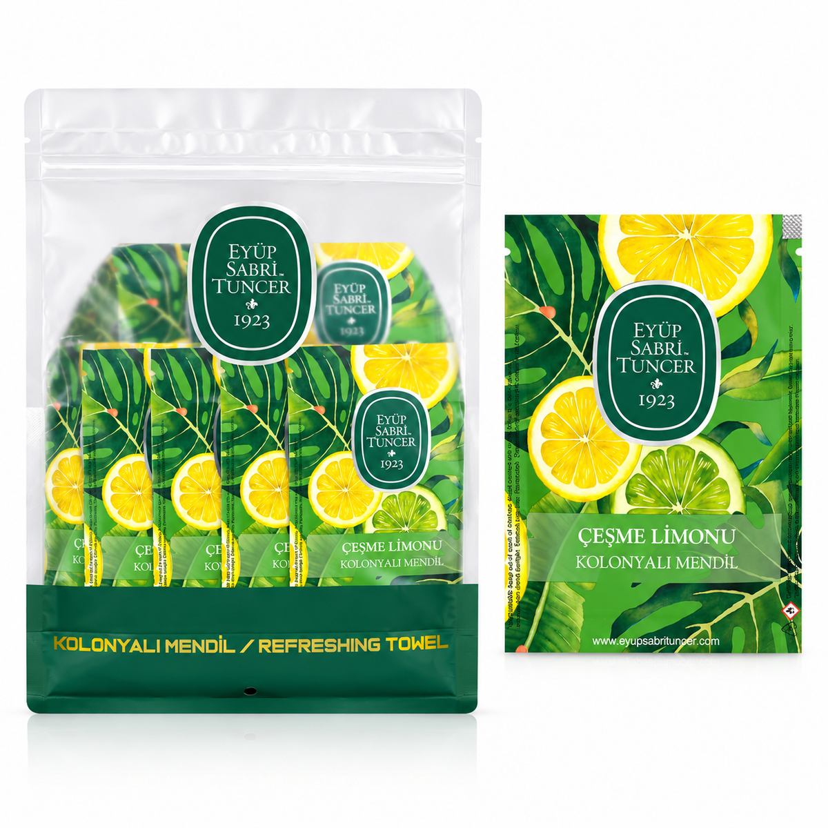 Eyüp Sabri Tuncer Cesme Lemon Cologne Wipes 28 × 24 cm - 50 Pieces