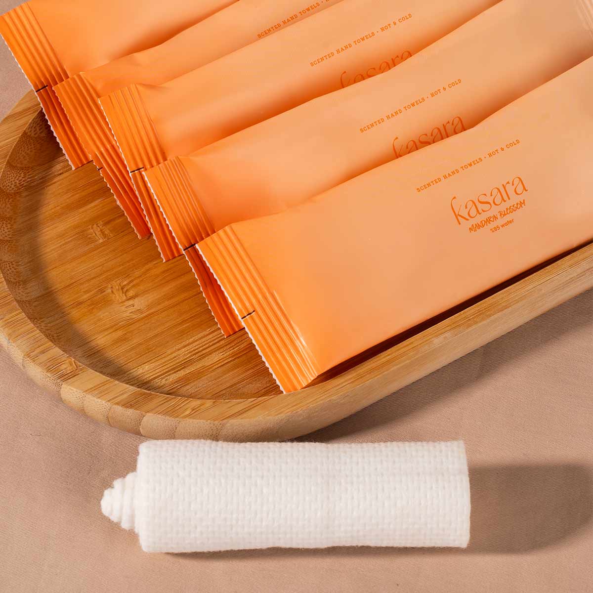 Kasara Mandarine Hot & Cold Scented Towel - 95% Purified Water