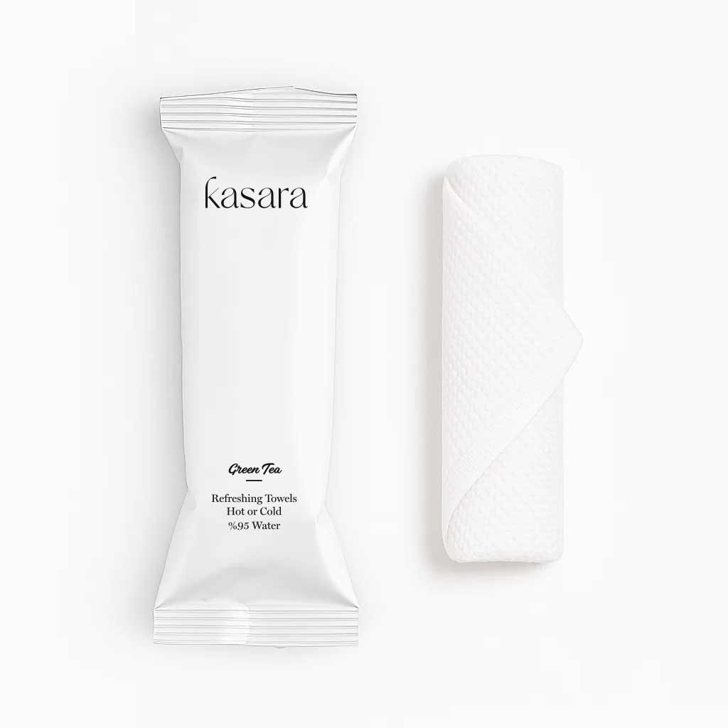 Kasara Green Tea Hot & Cold Scented Towel - 95% Purified Water