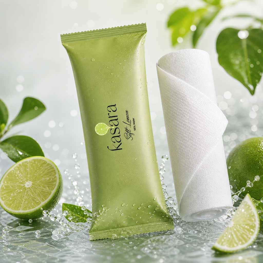 منشفة كسارا Kasara Soft Lime الساخنة والباردة - 95% ماء منقّى