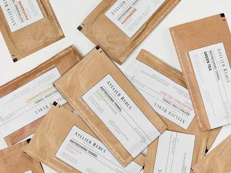 Atelier Rebul Grapefruit Scented Cleansing Wipes 100 Pack, Individually Wrapped, 14 x 7 cm