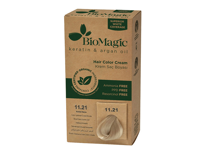 Biomagic Organic Hair Color Cream 11.21 Extra Lightest Crystal Blonde