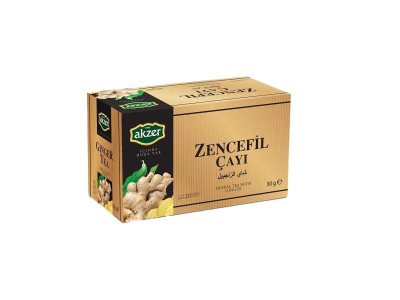 Akzer Ginger Tea Bags 20 Count 30 g