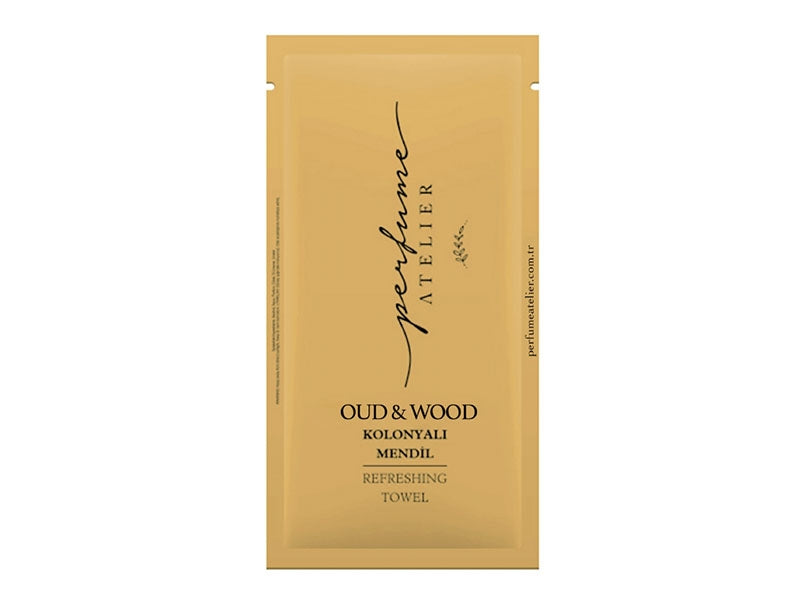 Perfume Atelier Oud & Wood Refreshing Towel Wipes 80 Pack 70° Cologne Scent