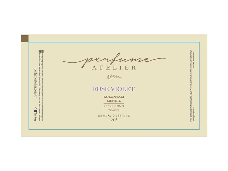 Perfume Atelier Rose Violet Large Wet Wipes 50 Pieces