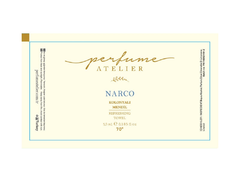 Perfume Atelier 50 PIECE NARCO WET WIPES LARGE 70° REFRESHING TOWEL