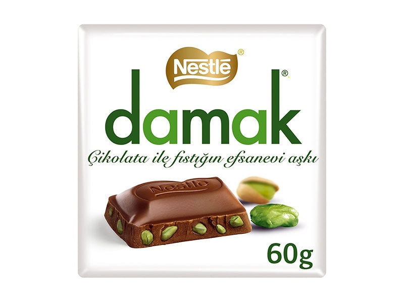 Nestle Damak Milk Chocolate Square with Pistachio 60 g