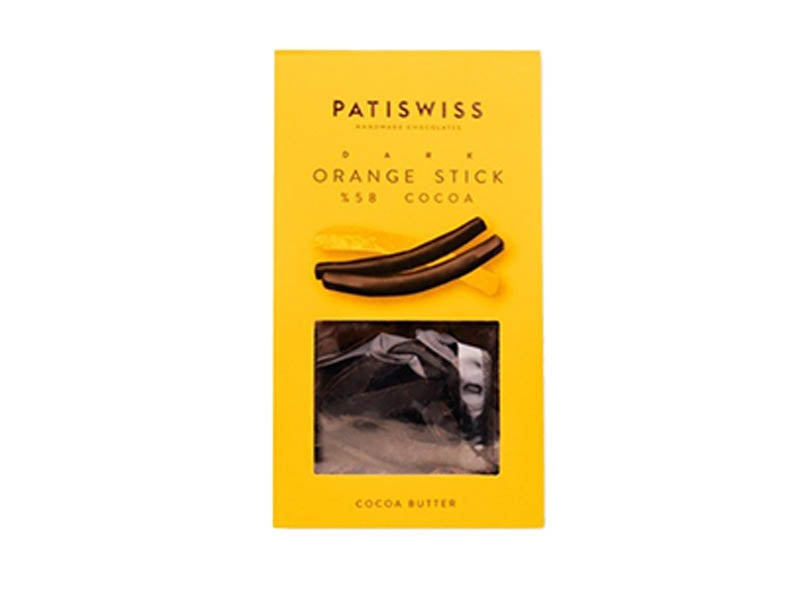Patiswiss Bitter cholate Orange Sticks 120 gm