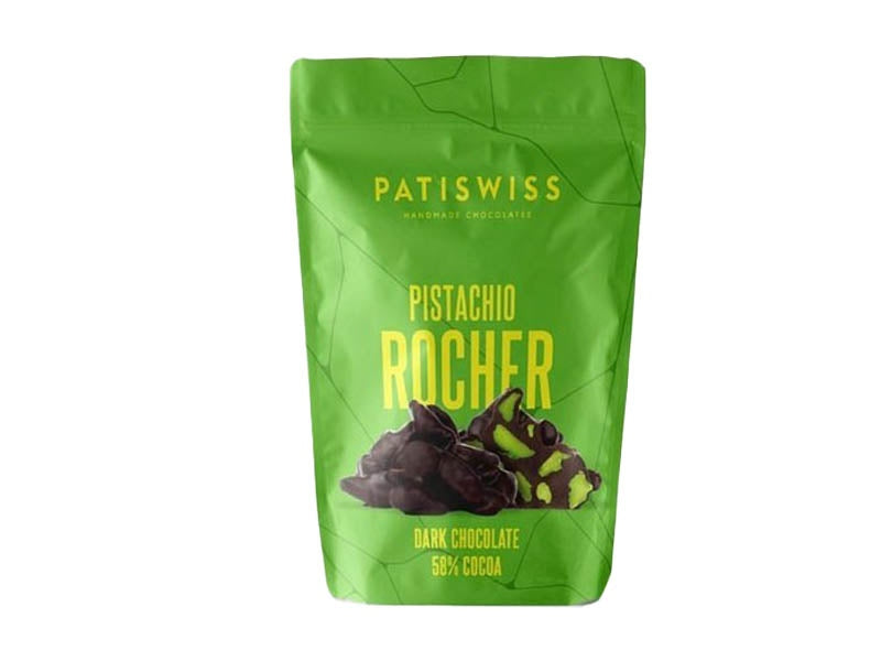 Patiswiss Rocher Dark Chocolate with Pistachio 80 g - Handmade Turkish Chocolate