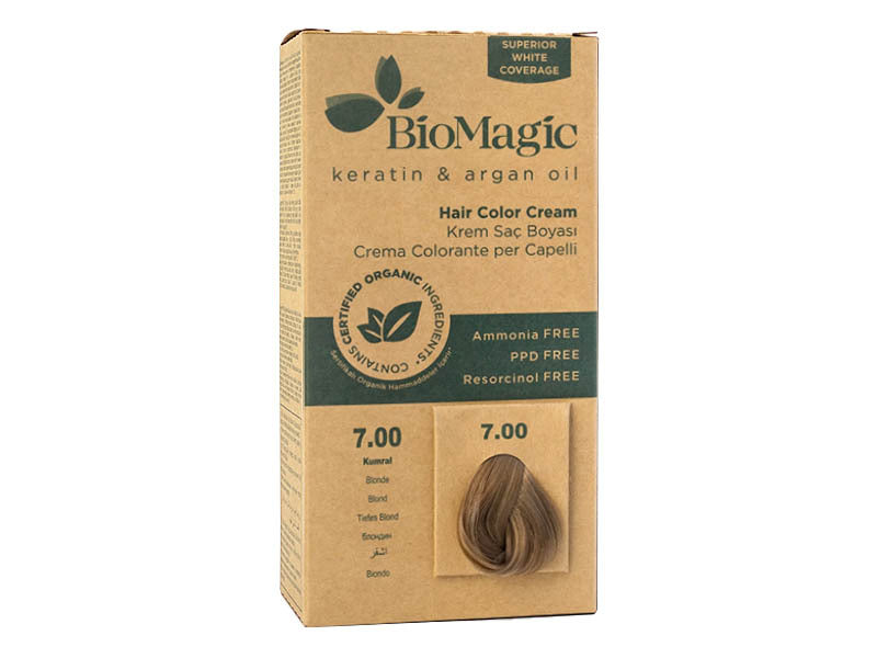 Biomagic Organic Hair Color Cream 7.00 Natural Blonde