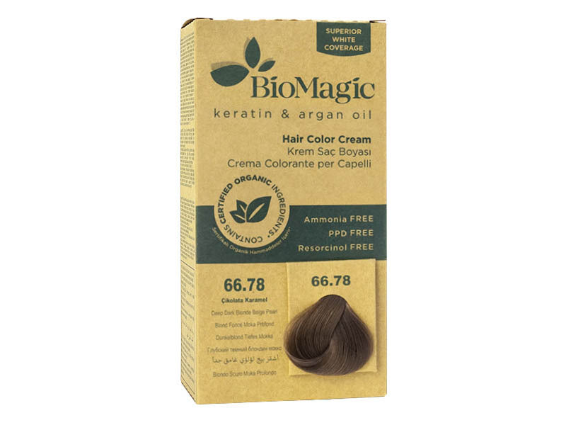 Biomagic Organic Hair Color Cream 66.78 Intense Dark Beige Pearl Blonde