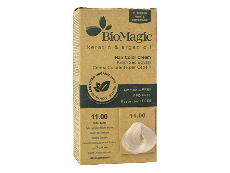 Biomagic Organic Hair Color Cream 11.00 Extra Lightest Natural Blonde