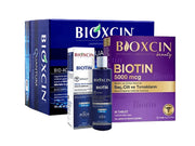 Bioxcin Platinium Hair Care Set with Quantum Serum Ampoules, Biotin Shampoo and Biotin Tablets