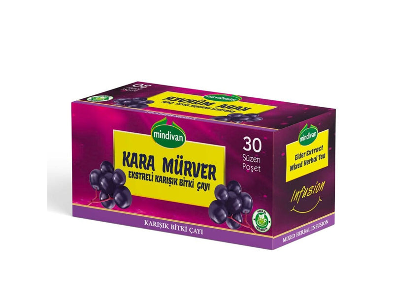 Mindivan Mixed Herbal Tea with Black Elderberry Extract 1.5 gr x 30 Filter Bags