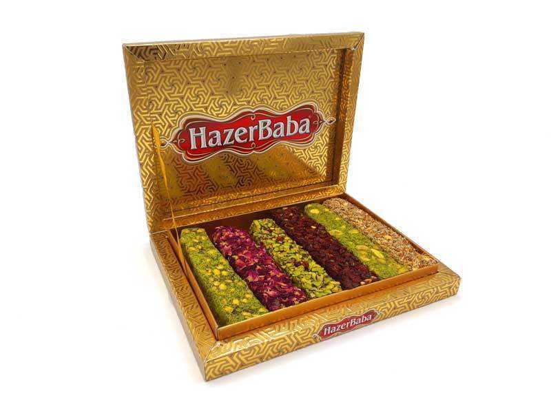 صندوق راحة الحلقوم التركي الفاخر من Hazer Baba – تشكيلة هدايا 1.25 كجم