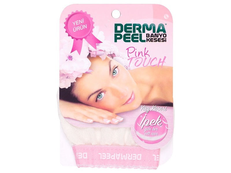 DermaPeel Face Silk Bath Mitt for Gentle Cleansing and Exfoliation