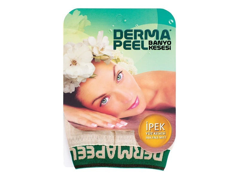 DermaPeel Face Silk Bath Mitt Exfoliating Cleansing Glove