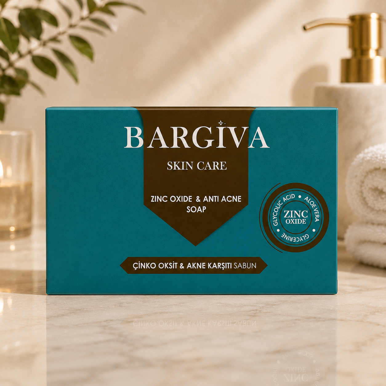 Bargiva Facial Cleansing Soap with Salicylic & Glycolic Acid for Oily Skin - 50 g