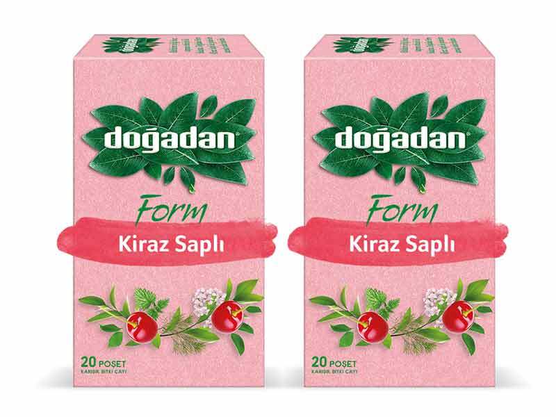 Dogadan Form Herbal Tea with Cherry Stalks & Herbs (20 Tea Bags) - Turkey