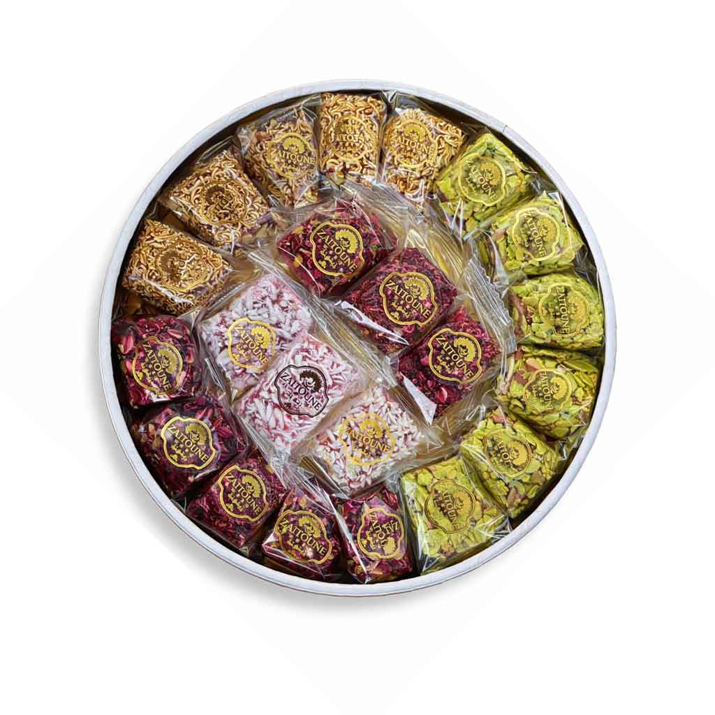 Zaytouna Premium Assorted Turkish Delight Box - Rose, Mint, Citrus & Pomegranate