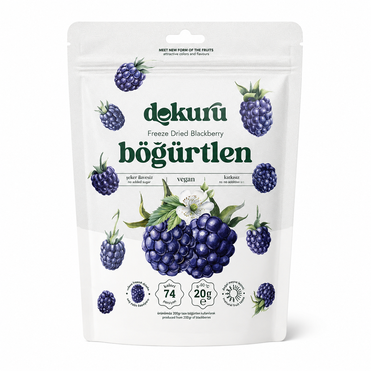 Dokuru Freeze-Dried Cranberry Chips - No Added Sugar - 20 g