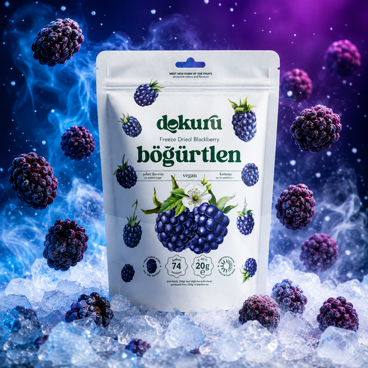 Dokuru Freeze-Dried Cranberry Chips - No Added Sugar - 20 g